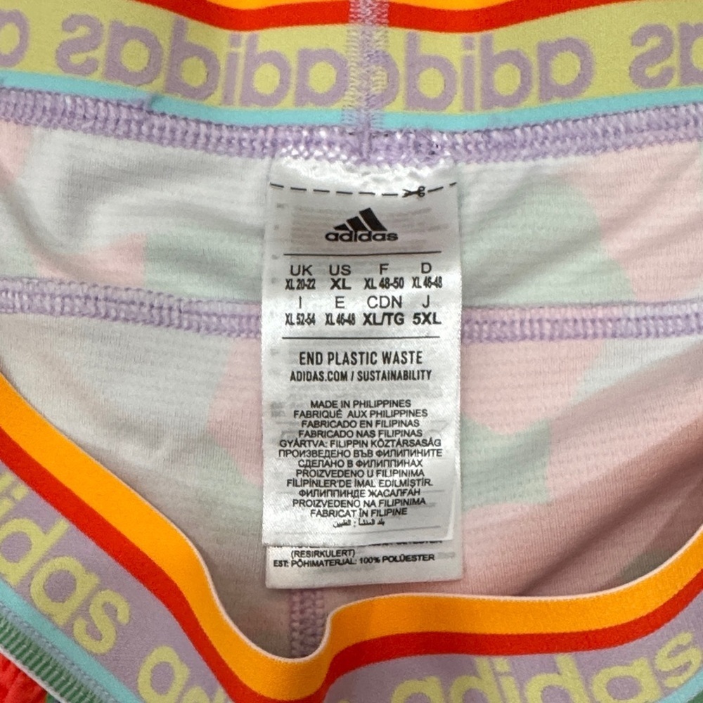 Adidas x Farm Rio Women's XL Red and Green Graphic Athletic Shorts - Picture 2 of 5